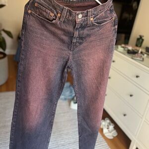 Levi's Women's Flare Jeans in Purple and Black